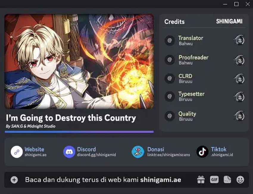 I’m Going To Destroy This Country Chapter 36