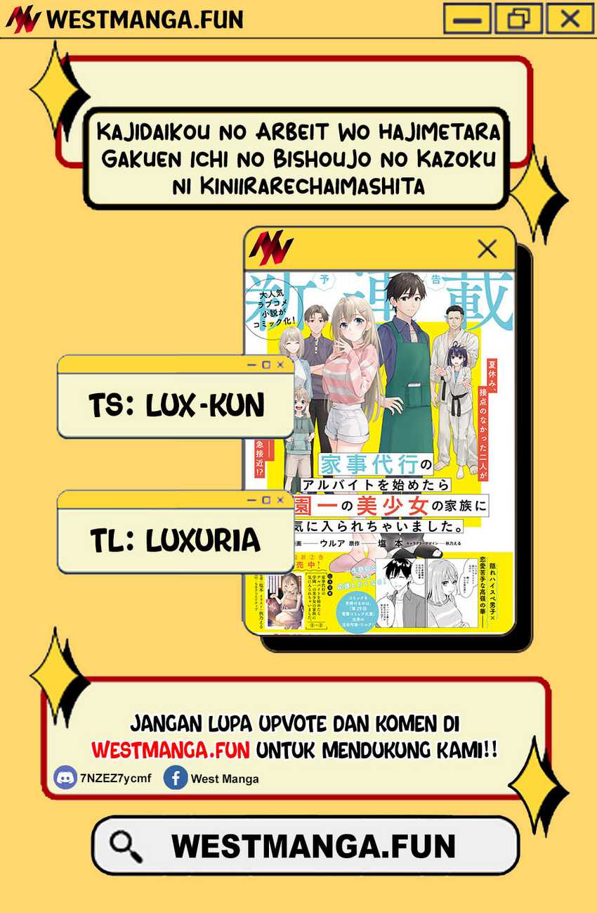 Kaji Daikou no Arubaito wo Hajimetara Gakuen Ichi no Bishoujo no Kazoku ni Kiniirarechaimashita Chapter 01