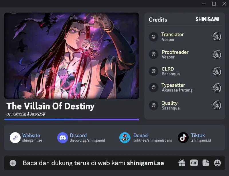 The Villain Of Destiny Chapter 145
