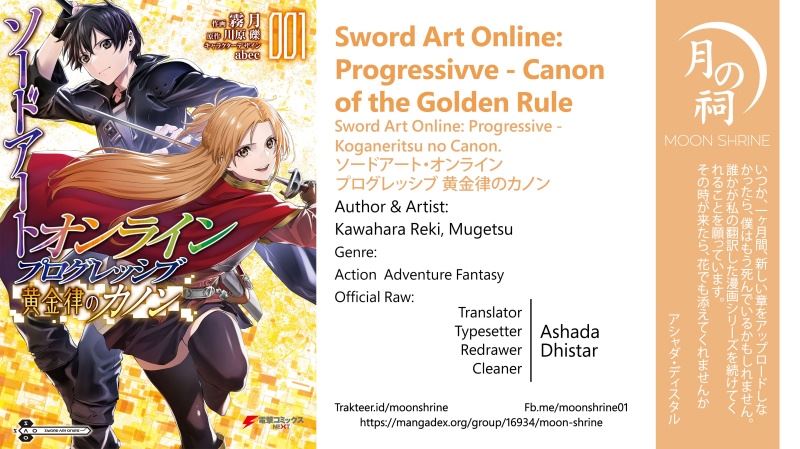 Sword Art Online: Progressive – Canon of the Golden Rule Chapter 1