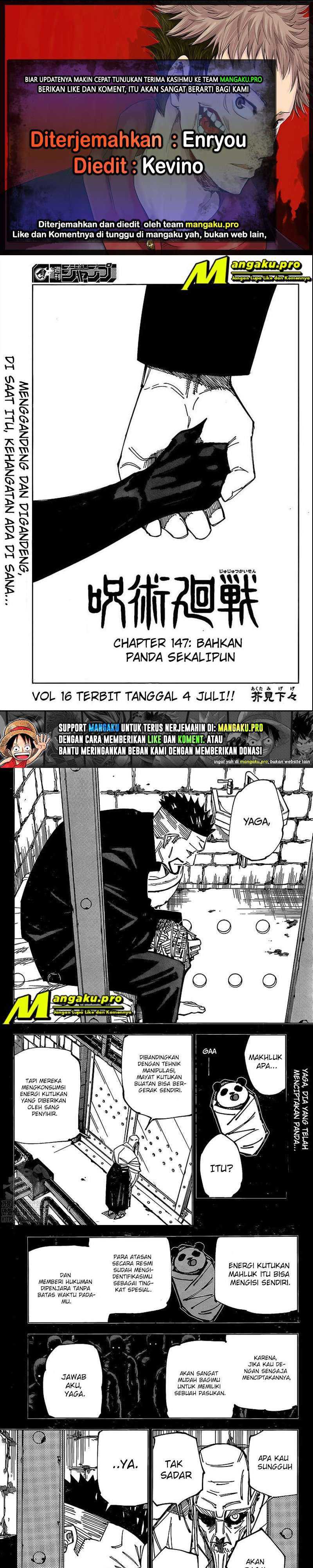 Jujutsu Kaisen Chapter 147