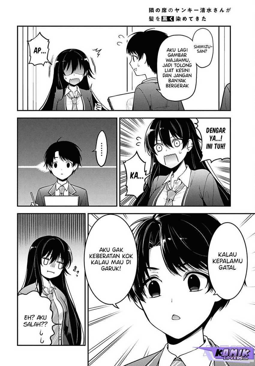 Tonari no Seki no Yankee Shimizu-san ga Kami o Kuroku Sometekita Chapter 01