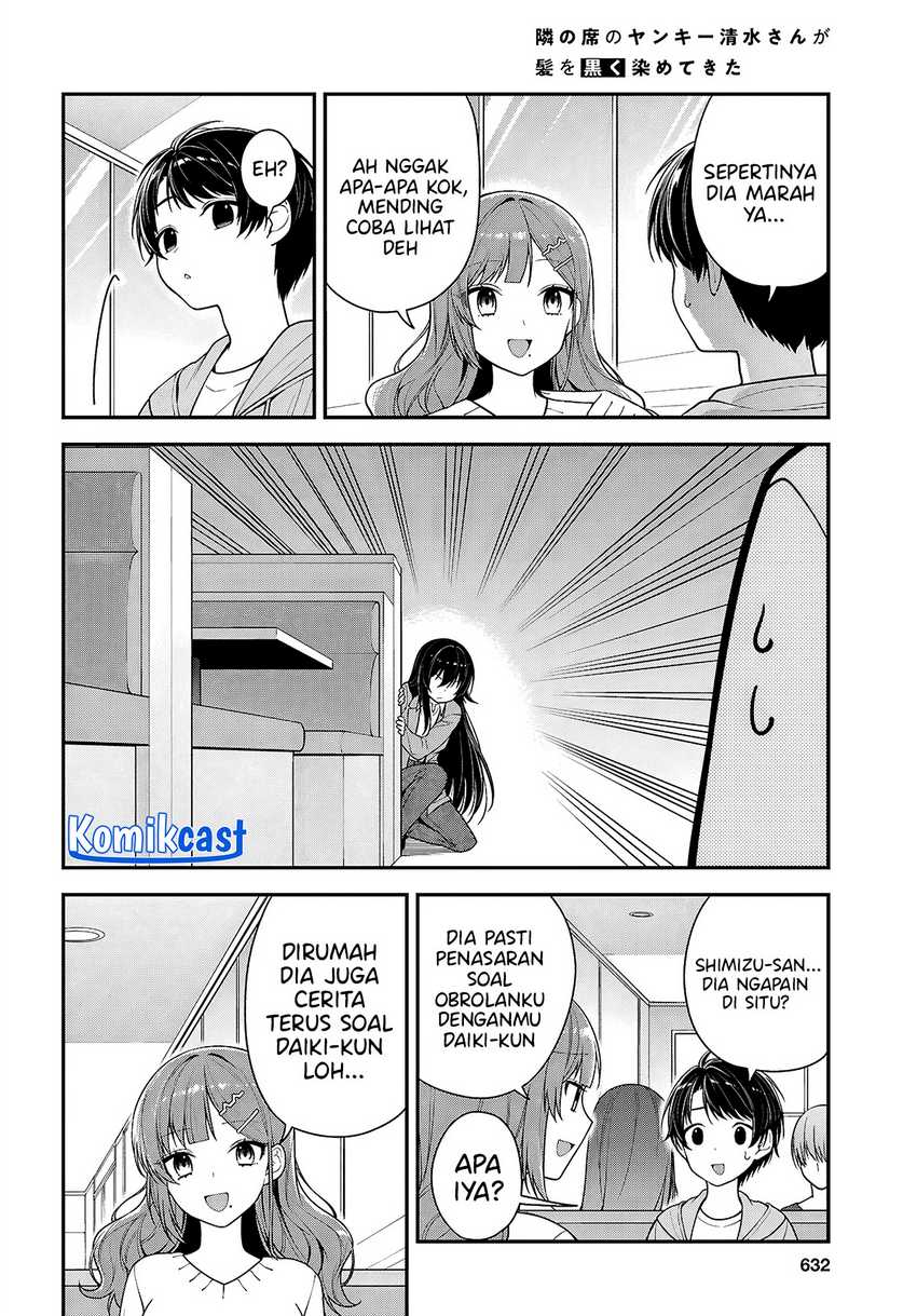 Tonari no Seki no Yankee Shimizu-san ga Kami o Kuroku Sometekita Chapter 05