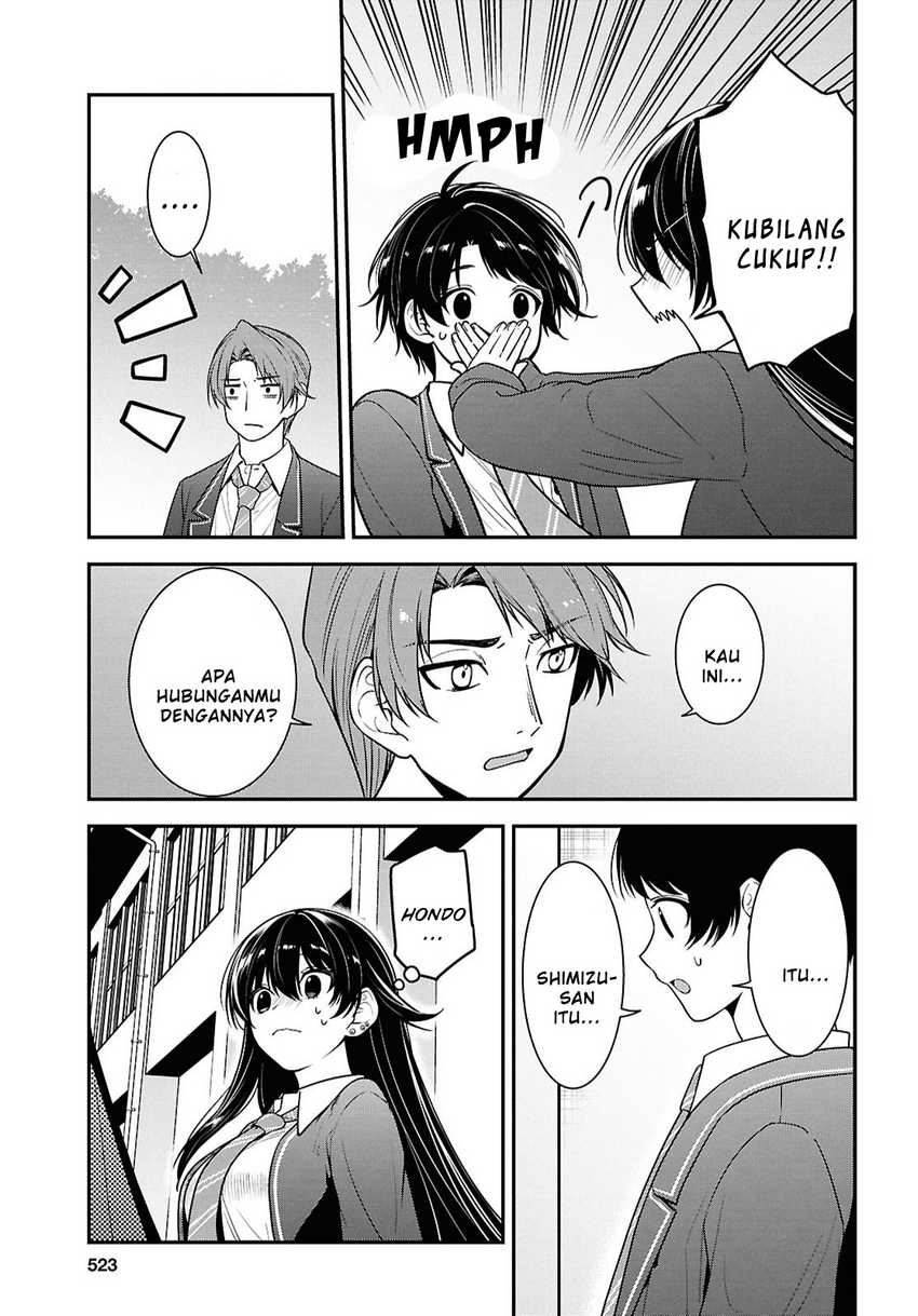 Tonari no Seki no Yankee Shimizu-san ga Kami o Kuroku Sometekita Chapter 09