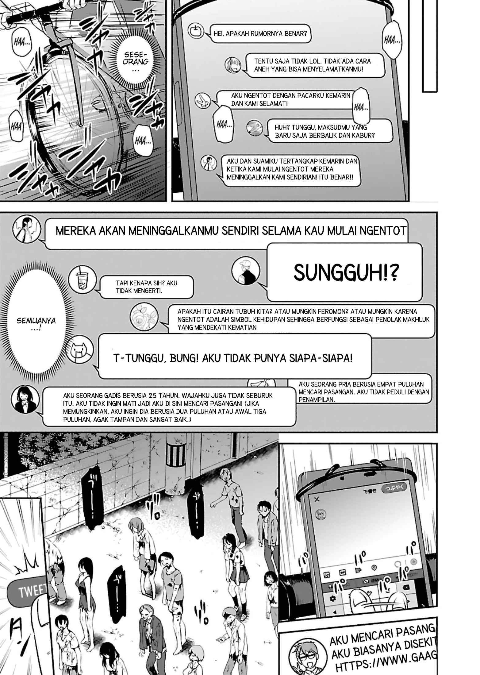 Zombie darake no Kono Sekai de wa Sex shinai to Ikinokorenai Chapter 1