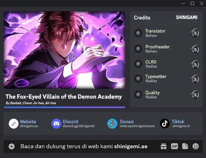The Fox-Eyed Villain Of The Demon Academy Chapter 01