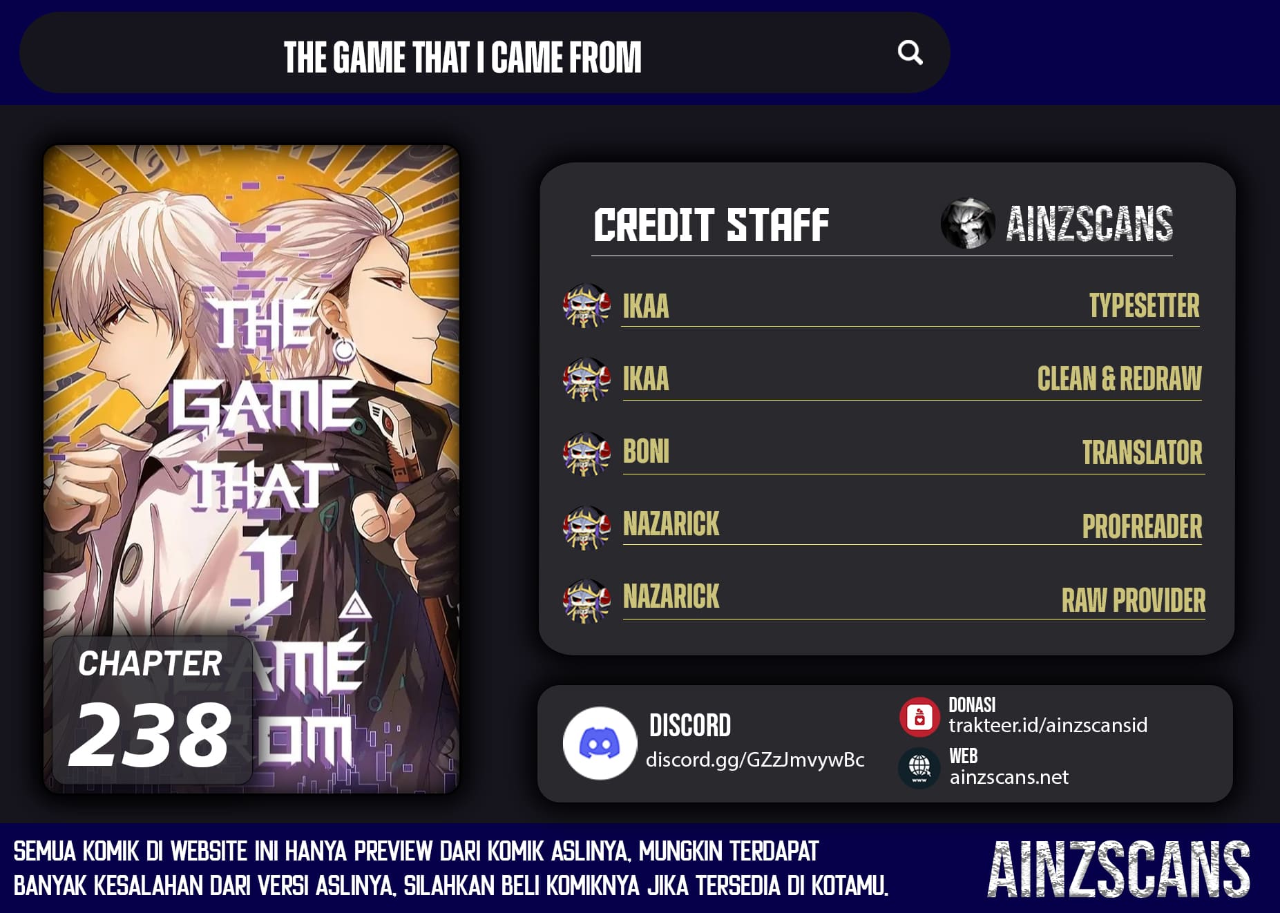 The Game That I Came From Chapter 238