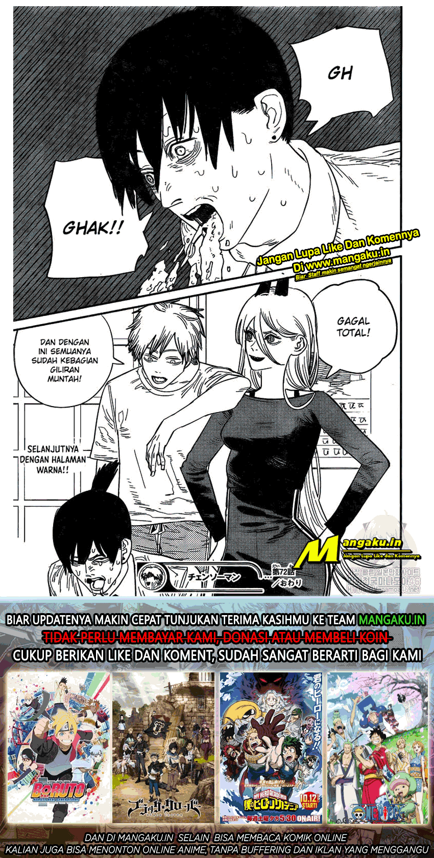 Chainsaw man Chapter 72