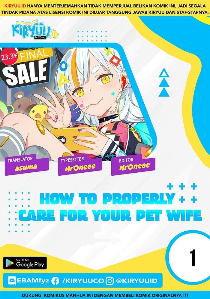 How To Properly Care For Your Pet Wife Chapter 01