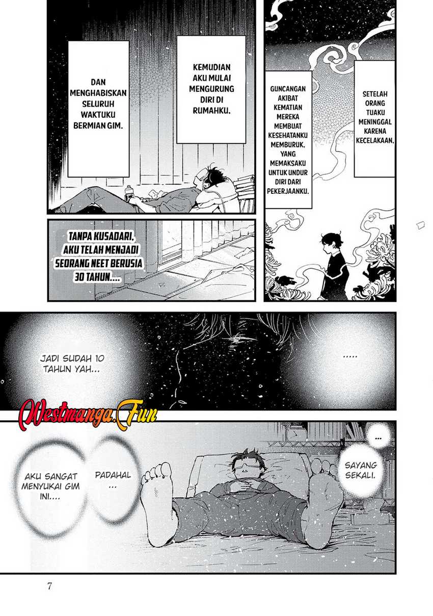 Ore, Yuusha janai desu kara. – VR Sekai no Chouten ni Kunrin Seshi Otoko. Tenseishi, Level 1 no Mushoku kara Restart suru Chapter 01