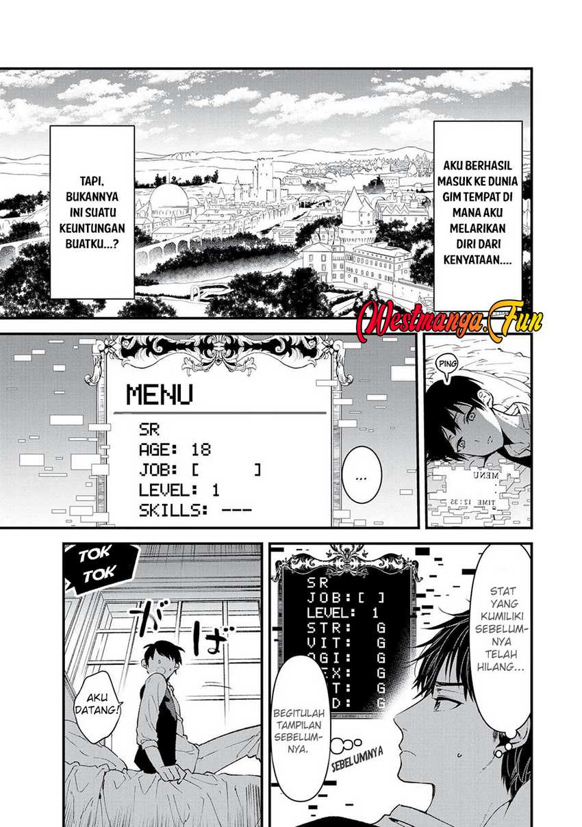 Ore, Yuusha janai desu kara. – VR Sekai no Chouten ni Kunrin Seshi Otoko. Tenseishi, Level 1 no Mushoku kara Restart suru Chapter 01