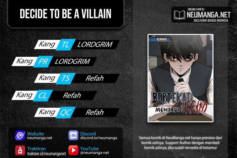 Decide to Be a Villain Chapter 01