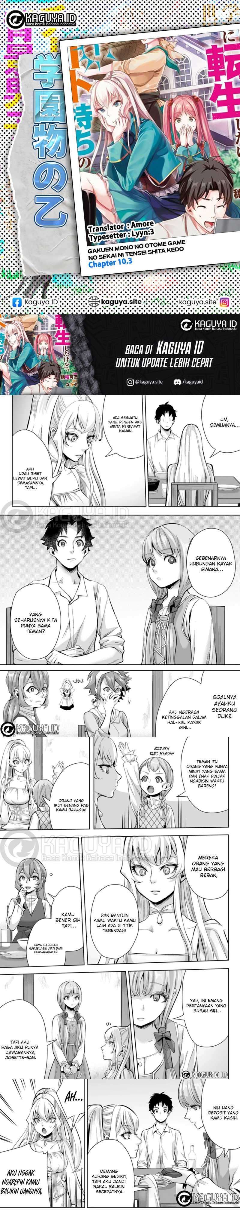 Gakuenmono No Otome Game No Sekai Ni Tensei Shita Kedo, Cheat-Mochi No Haikei Danshi Seitodatta You Desu Chapter 10.3 page 0