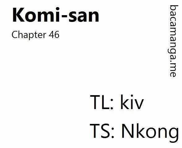 Komi san wa Komyushou Desu Chapter 46